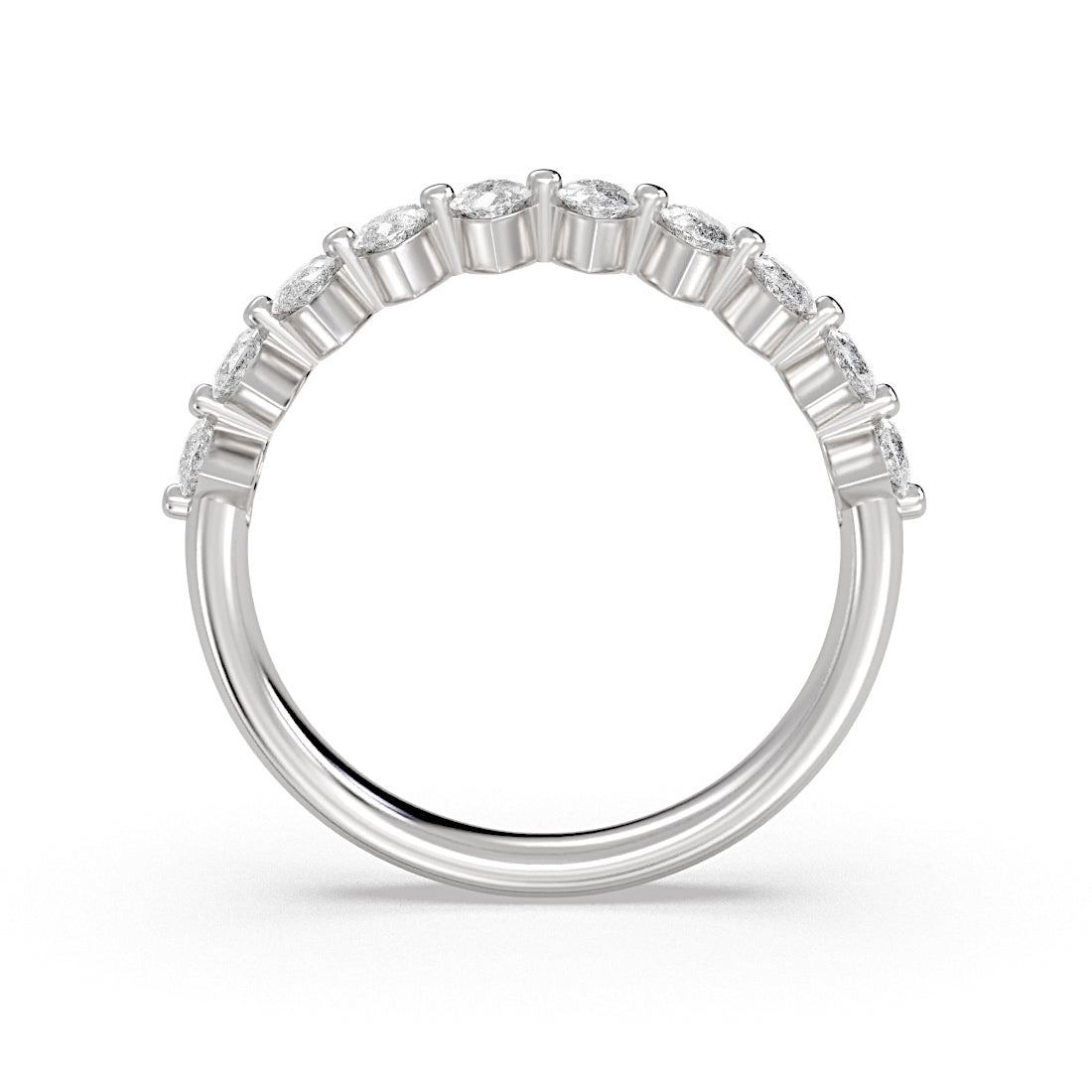 Heritage Shared Prong Marquise Diamond Wedding Ring