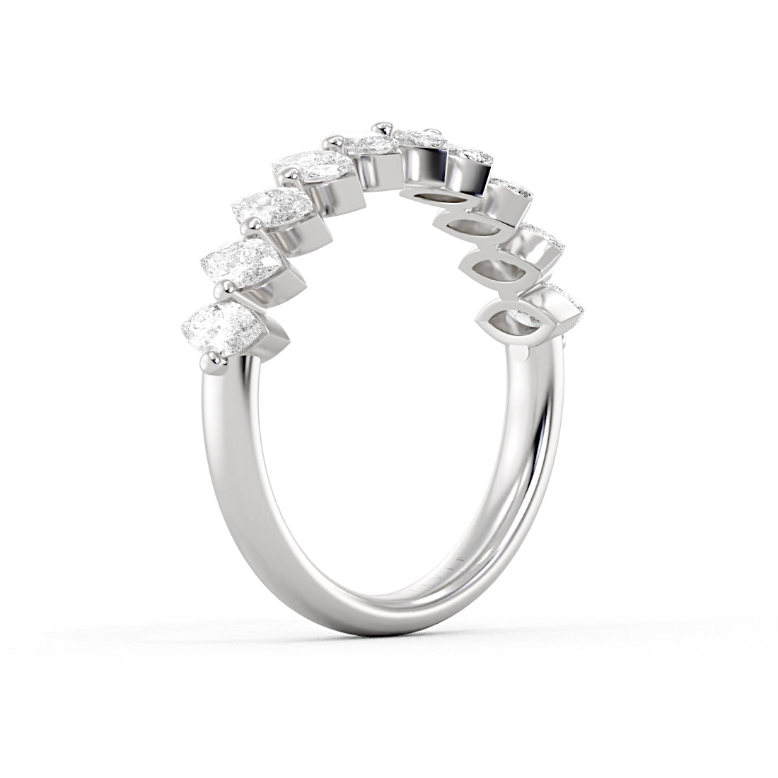 Heritage Shared Prong Marquise Diamond Wedding Ring