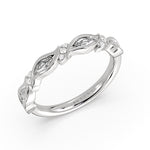 Tulira Leaf Shaped Marquise Diamond Wedding Ring
