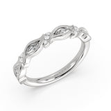Tulira Leaf Shaped Marquise Diamond Wedding Ring