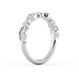 Tulira Leaf Shaped Marquise Diamond Wedding Ring