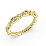 Tulira Leaf Shaped Marquise Diamond Wedding Ring