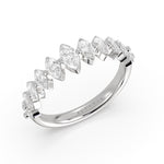 Heritage Shared Prong Graduating Marquise Diamond Wedding Ring