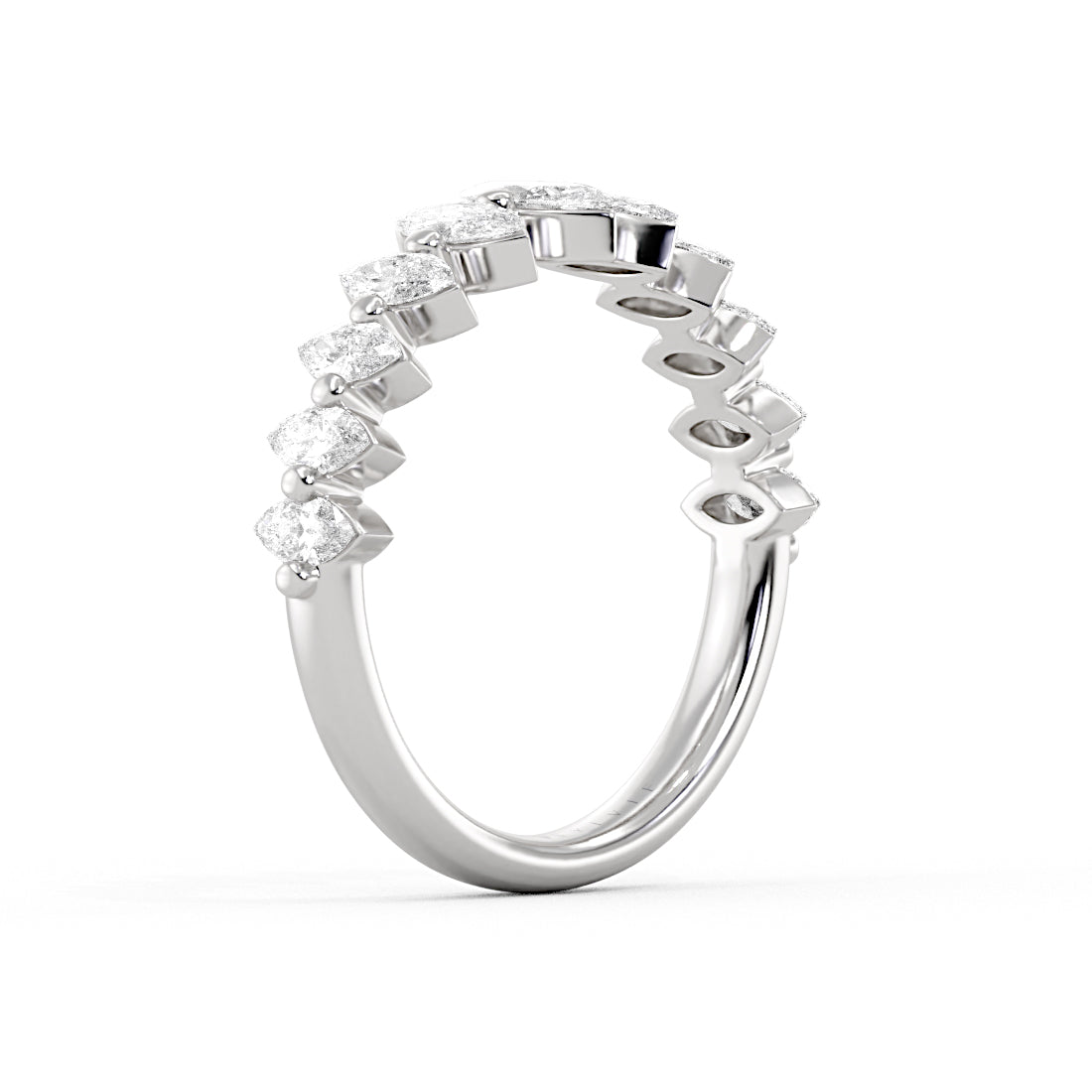 Heritage Shared Prong Graduating Marquise Diamond Wedding Ring