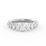 Heritage Shared Prong Graduating Marquise Diamond Wedding Ring