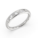Flush Set Graduated Diamond Wedding Ring