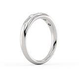 Flush Set Graduated Diamond Wedding Ring