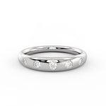 Flush Set Graduated Diamond Wedding Ring