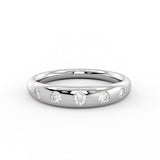 Flush Set Graduated Diamond Wedding Ring