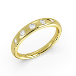 Flush Set Graduated Diamond Wedding Ring