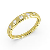 Flush Set Graduated Diamond Wedding Ring