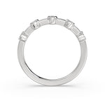 Spaced Round Bezel Diamond Wedding Ring
