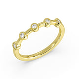 Spaced Round Bezel Diamond Wedding Ring