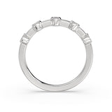 Bezel Set Spaced Diamond Wedding Ring