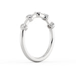 Bezel Set Spaced Diamond Wedding Ring