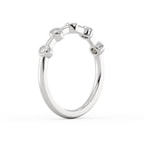 Bezel Set Spaced Diamond Wedding Ring