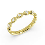 Marquise Shaped Flush Set Diamond Wedding Ring