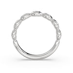 Marquise Shaped Flush Set Diamond Wedding Ring