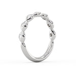 Marquise Shaped Flush Set Diamond Wedding Ring