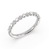 Alternating Bead and Diamond Wedding Ring