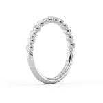 Alternating Bead and Diamond Wedding Ring