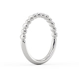 Alternating Bead and Diamond Wedding Ring