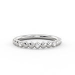 Alternating Bead and Diamond Wedding Ring
