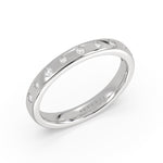 Flush Set Flat Edge Diamond Wedding Ring