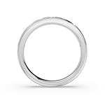 Flush Set Flat Edge Diamond Wedding Ring
