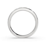 Flush Set Flat Edge Diamond Wedding Ring