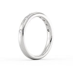 Flush Set Flat Edge Diamond Wedding Ring