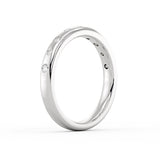 Flush Set Flat Edge Diamond Wedding Ring