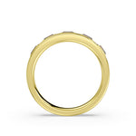 Flush Set Flat Edge Baguette Diamond Wedding Ring