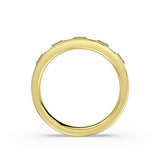 Flush Set Flat Edge Baguette Diamond Wedding Ring