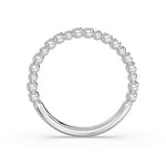 Alternating Bead and Diamond Wedding Ring