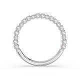 Alternating Bead and Diamond Wedding Ring