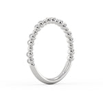 Alternating Bead and Diamond Wedding Ring