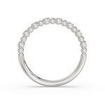 Alternating Bead and Diamond Wedding Ring