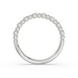 Alternating Bead and Diamond Wedding Ring