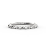 Alternating Bead and Diamond Wedding Ring