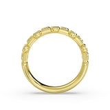 Spaced Flush Set Diamond Double Band Wedding Ring