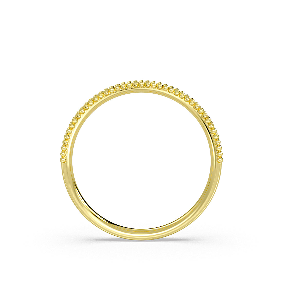 Beaded Channel Diamond Wedding Ring