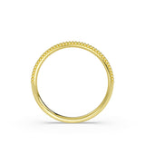 Beaded Channel Diamond Wedding Ring