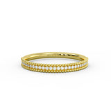 Beaded Channel Diamond Wedding Ring