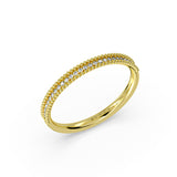 Beaded Channel Diamond Wedding Ring
