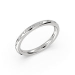 Flush Set Spaced Diamond Wedding Ring