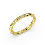 Flush Set Spaced Diamond Wedding Ring