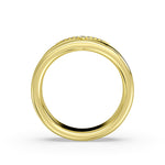 Iconelle Triple Band Wedding Ring with Diamond Shell Tip