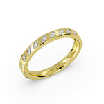 Flush Set Spaced Marquise Diamond Wedding Ring