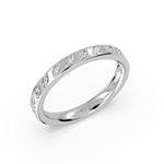 Flush Set Spaced Marquise Diamond Wedding Ring